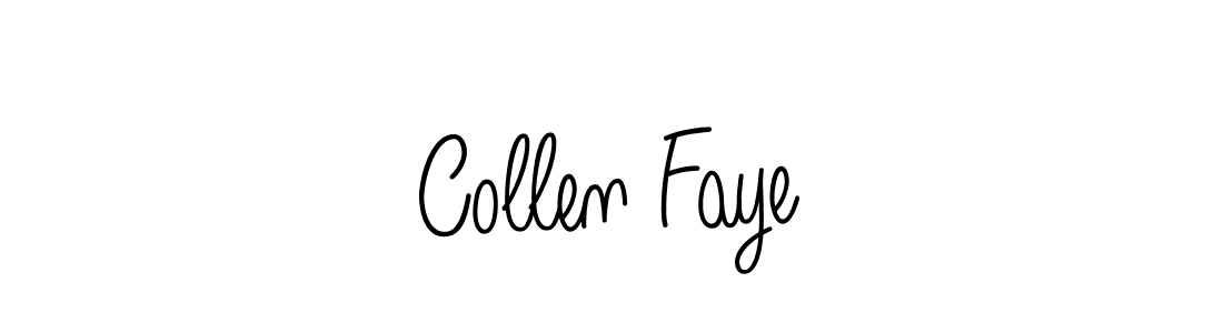 Design your own signature with our free online signature maker. With this signature software, you can create a handwritten (Angelique-Rose-font-FFP) signature for name Collen Faye. Collen Faye signature style 5 images and pictures png