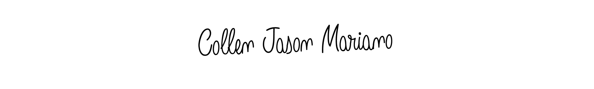 How to make Collen Jason Mariano name signature. Use Angelique-Rose-font-FFP style for creating short signs online. This is the latest handwritten sign. Collen Jason Mariano signature style 5 images and pictures png