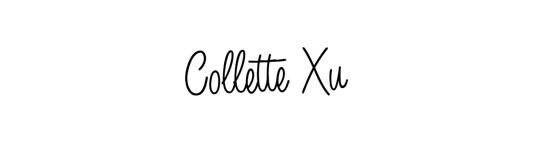 The best way (Angelique-Rose-font-FFP) to make a short signature is to pick only two or three words in your name. The name Collette Xu include a total of six letters. For converting this name. Collette Xu signature style 5 images and pictures png
