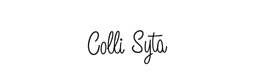 Also You can easily find your signature by using the search form. We will create Colli Syta name handwritten signature images for you free of cost using Angelique-Rose-font-FFP sign style. Colli Syta signature style 5 images and pictures png