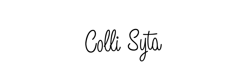 How to make Colli Syta signature? Angelique-Rose-font-FFP is a professional autograph style. Create handwritten signature for Colli Syta name. Colli Syta signature style 5 images and pictures png