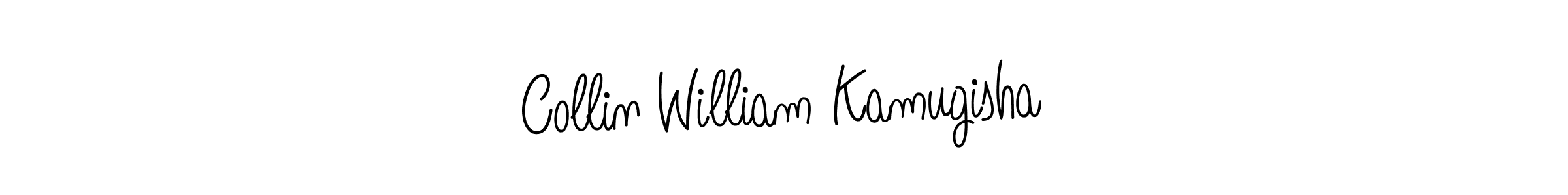 Make a beautiful signature design for name Collin William Kamugisha. With this signature (Angelique-Rose-font-FFP) style, you can create a handwritten signature for free. Collin William Kamugisha signature style 5 images and pictures png