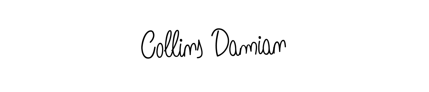 Make a beautiful signature design for name Collins Damian. With this signature (Angelique-Rose-font-FFP) style, you can create a handwritten signature for free. Collins Damian signature style 5 images and pictures png