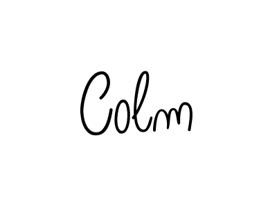 You should practise on your own different ways (Angelique-Rose-font-FFP) to write your name (Colm) in signature. don't let someone else do it for you. Colm signature style 5 images and pictures png