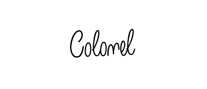 Colonel stylish signature style. Best Handwritten Sign (Angelique-Rose-font-FFP) for my name. Handwritten Signature Collection Ideas for my name Colonel. Colonel signature style 5 images and pictures png