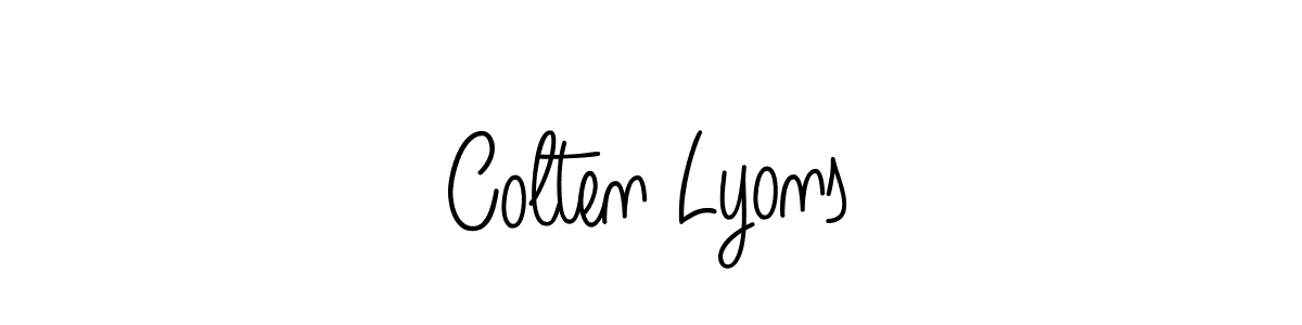 Make a beautiful signature design for name Colten Lyons. With this signature (Angelique-Rose-font-FFP) style, you can create a handwritten signature for free. Colten Lyons signature style 5 images and pictures png