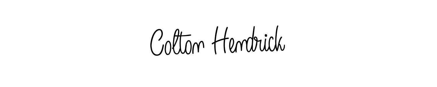 You should practise on your own different ways (Angelique-Rose-font-FFP) to write your name (Colton Hendrick) in signature. don't let someone else do it for you. Colton Hendrick signature style 5 images and pictures png