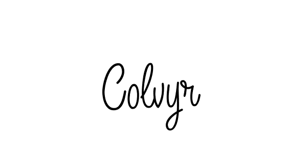 Use a signature maker to create a handwritten signature online. With this signature software, you can design (Angelique-Rose-font-FFP) your own signature for name Colvyr. Colvyr signature style 5 images and pictures png
