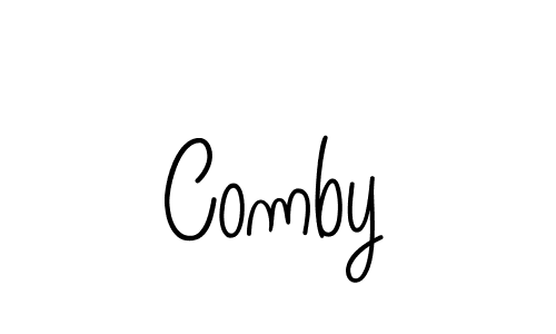 You should practise on your own different ways (Angelique-Rose-font-FFP) to write your name (Comby) in signature. don't let someone else do it for you. Comby signature style 5 images and pictures png