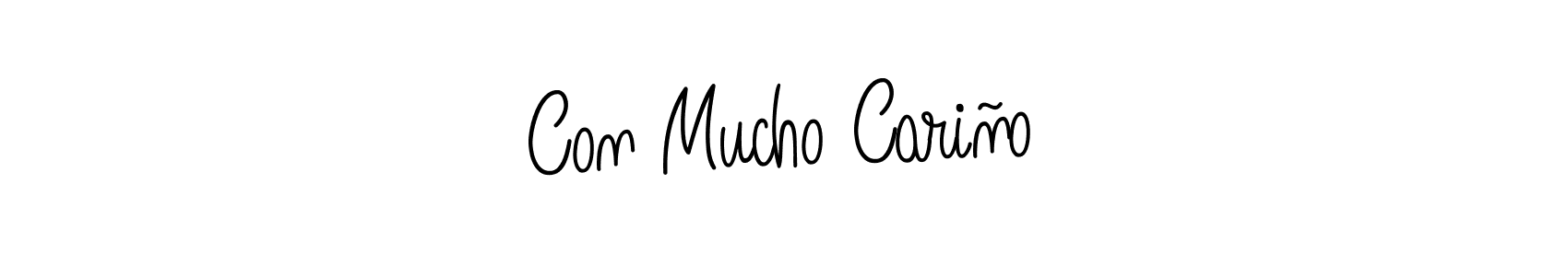 Use a signature maker to create a handwritten signature online. With this signature software, you can design (Angelique-Rose-font-FFP) your own signature for name Con Mucho Cariño. Con Mucho Cariño signature style 5 images and pictures png