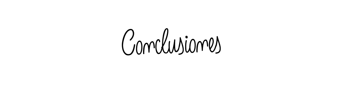 Make a beautiful signature design for name Conclusiones. With this signature (Angelique-Rose-font-FFP) style, you can create a handwritten signature for free. Conclusiones signature style 5 images and pictures png