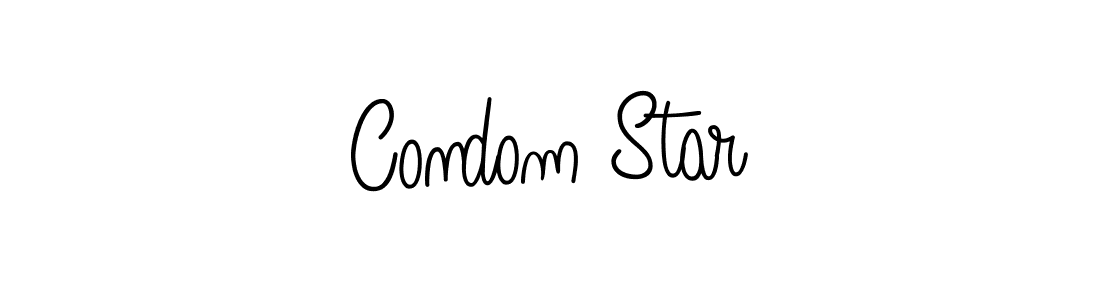 How to make Condom Star name signature. Use Angelique-Rose-font-FFP style for creating short signs online. This is the latest handwritten sign. Condom Star signature style 5 images and pictures png