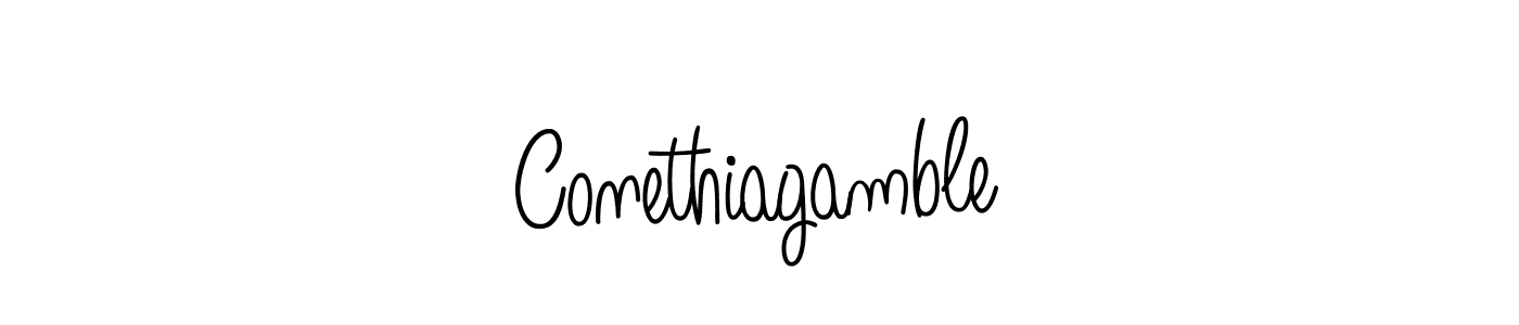 Create a beautiful signature design for name Conethiagamble. With this signature (Angelique-Rose-font-FFP) fonts, you can make a handwritten signature for free. Conethiagamble signature style 5 images and pictures png
