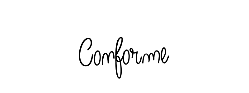 Best and Professional Signature Style for Conforme. Angelique-Rose-font-FFP Best Signature Style Collection. Conforme signature style 5 images and pictures png