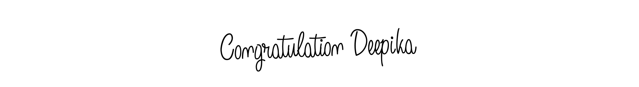 How to make Congratulation Deepika name signature. Use Angelique-Rose-font-FFP style for creating short signs online. This is the latest handwritten sign. Congratulation Deepika signature style 5 images and pictures png