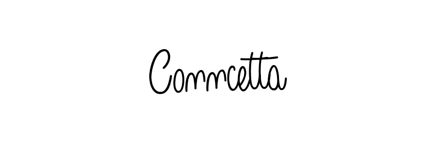 Use a signature maker to create a handwritten signature online. With this signature software, you can design (Angelique-Rose-font-FFP) your own signature for name Conncetta. Conncetta signature style 5 images and pictures png