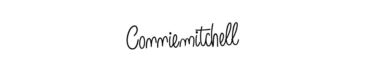 How to make Conniemitchell name signature. Use Angelique-Rose-font-FFP style for creating short signs online. This is the latest handwritten sign. Conniemitchell signature style 5 images and pictures png