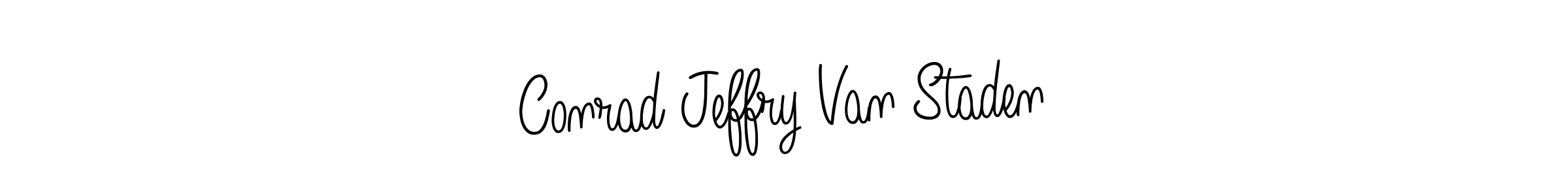 You should practise on your own different ways (Angelique-Rose-font-FFP) to write your name (Conrad Jeffry Van Staden) in signature. don't let someone else do it for you. Conrad Jeffry Van Staden signature style 5 images and pictures png