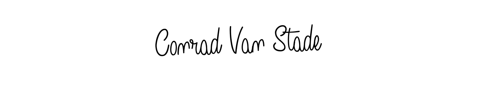 Conrad Van Stade stylish signature style. Best Handwritten Sign (Angelique-Rose-font-FFP) for my name. Handwritten Signature Collection Ideas for my name Conrad Van Stade. Conrad Van Stade signature style 5 images and pictures png