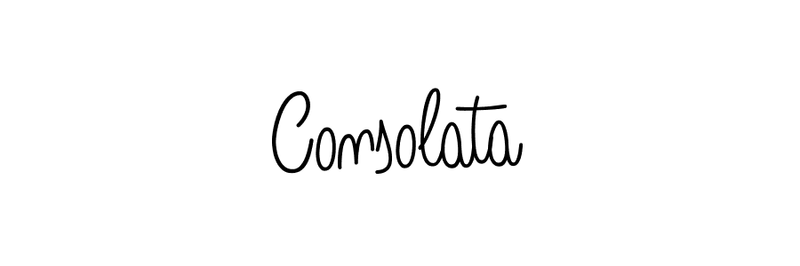 Make a beautiful signature design for name Consolata. With this signature (Angelique-Rose-font-FFP) style, you can create a handwritten signature for free. Consolata signature style 5 images and pictures png