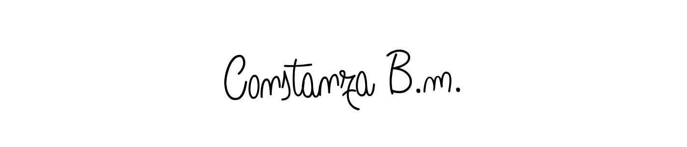 Constanza B.m. stylish signature style. Best Handwritten Sign (Angelique-Rose-font-FFP) for my name. Handwritten Signature Collection Ideas for my name Constanza B.m.. Constanza B.m. signature style 5 images and pictures png