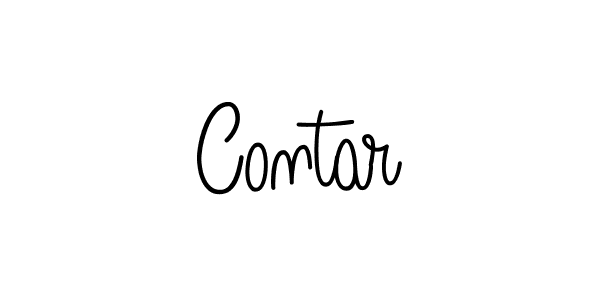 You should practise on your own different ways (Angelique-Rose-font-FFP) to write your name (Contar) in signature. don't let someone else do it for you. Contar signature style 5 images and pictures png