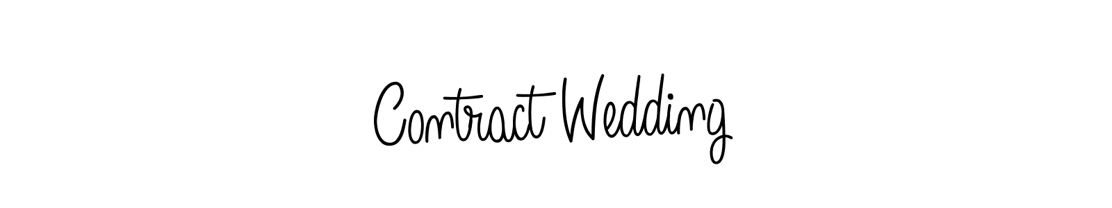 Make a beautiful signature design for name Contract Wedding. With this signature (Angelique-Rose-font-FFP) style, you can create a handwritten signature for free. Contract Wedding signature style 5 images and pictures png