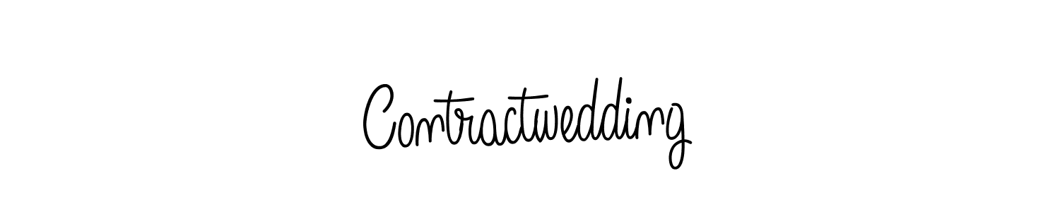 Design your own signature with our free online signature maker. With this signature software, you can create a handwritten (Angelique-Rose-font-FFP) signature for name Contractwedding. Contractwedding signature style 5 images and pictures png