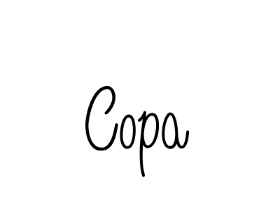 Copa stylish signature style. Best Handwritten Sign (Angelique-Rose-font-FFP) for my name. Handwritten Signature Collection Ideas for my name Copa. Copa signature style 5 images and pictures png