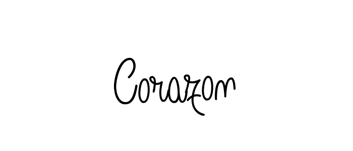 Use a signature maker to create a handwritten signature online. With this signature software, you can design (Angelique-Rose-font-FFP) your own signature for name Corazon. Corazon signature style 5 images and pictures png