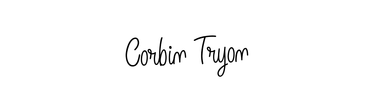 You should practise on your own different ways (Angelique-Rose-font-FFP) to write your name (Corbin Tryon) in signature. don't let someone else do it for you. Corbin Tryon signature style 5 images and pictures png