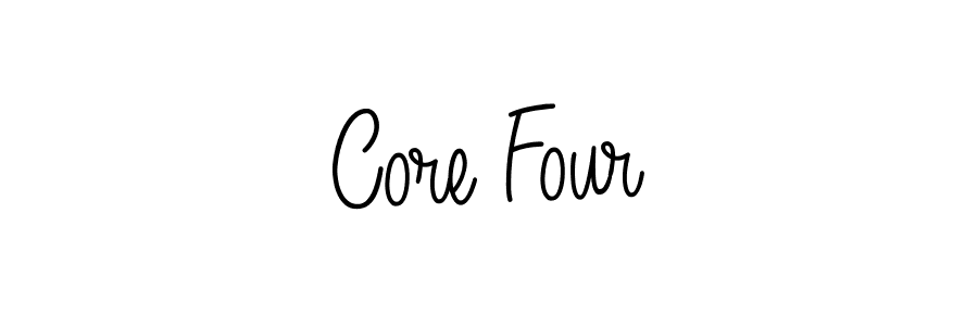 You should practise on your own different ways (Angelique-Rose-font-FFP) to write your name (Core Four) in signature. don't let someone else do it for you. Core Four signature style 5 images and pictures png