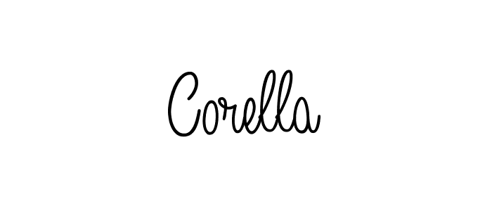 Make a beautiful signature design for name Corella. With this signature (Angelique-Rose-font-FFP) style, you can create a handwritten signature for free. Corella signature style 5 images and pictures png