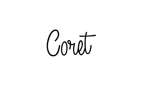 Design your own signature with our free online signature maker. With this signature software, you can create a handwritten (Angelique-Rose-font-FFP) signature for name Coret. Coret signature style 5 images and pictures png