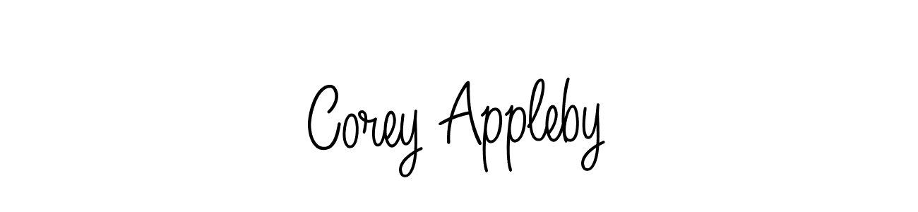 How to make Corey Appleby name signature. Use Angelique-Rose-font-FFP style for creating short signs online. This is the latest handwritten sign. Corey Appleby signature style 5 images and pictures png