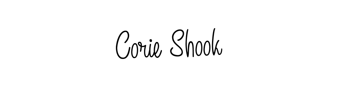 The best way (Angelique-Rose-font-FFP) to make a short signature is to pick only two or three words in your name. The name Corie Shook include a total of six letters. For converting this name. Corie Shook signature style 5 images and pictures png