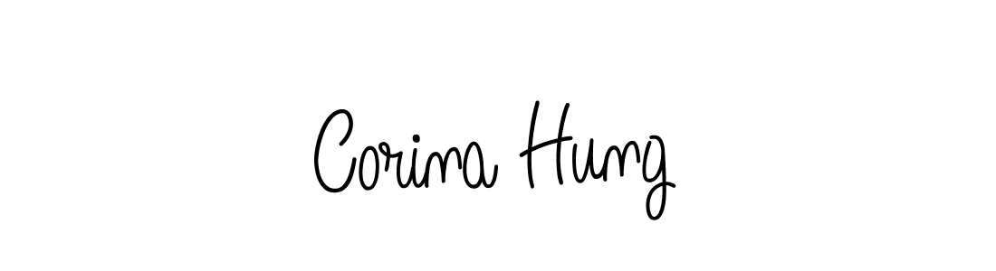 Design your own signature with our free online signature maker. With this signature software, you can create a handwritten (Angelique-Rose-font-FFP) signature for name Corina Hung. Corina Hung signature style 5 images and pictures png