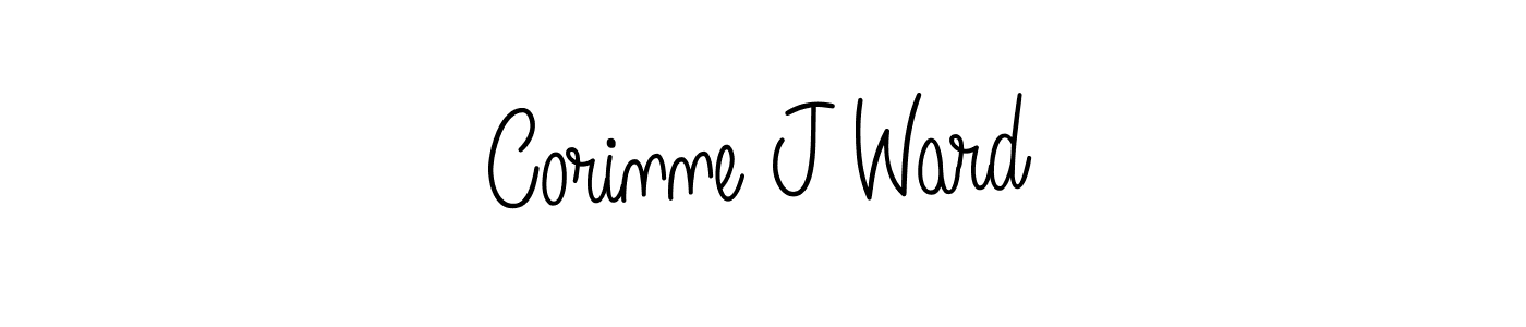 Make a beautiful signature design for name Corinne J Ward. With this signature (Angelique-Rose-font-FFP) style, you can create a handwritten signature for free. Corinne J Ward signature style 5 images and pictures png