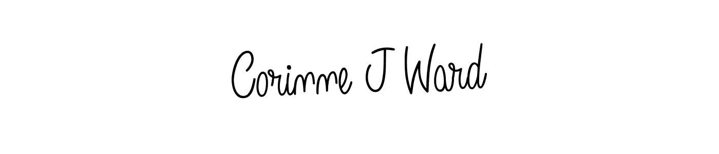 You should practise on your own different ways (Angelique-Rose-font-FFP) to write your name (Corinne J Ward) in signature. don't let someone else do it for you. Corinne J Ward signature style 5 images and pictures png
