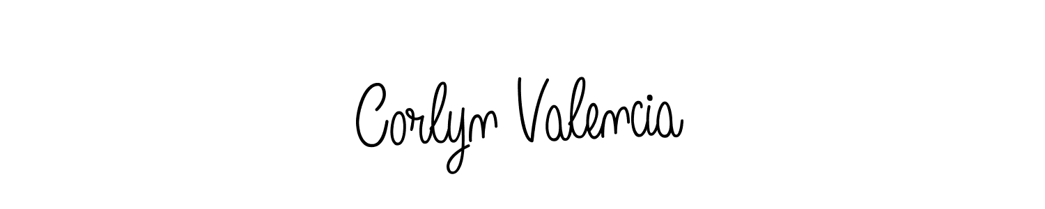 Make a beautiful signature design for name Corlyn Valencia. With this signature (Angelique-Rose-font-FFP) style, you can create a handwritten signature for free. Corlyn Valencia signature style 5 images and pictures png