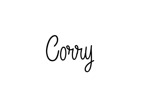 Make a beautiful signature design for name Corry. With this signature (Angelique-Rose-font-FFP) style, you can create a handwritten signature for free. Corry signature style 5 images and pictures png