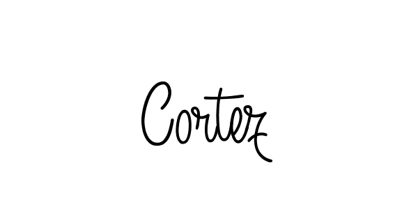 Design your own signature with our free online signature maker. With this signature software, you can create a handwritten (Angelique-Rose-font-FFP) signature for name Cortez. Cortez signature style 5 images and pictures png