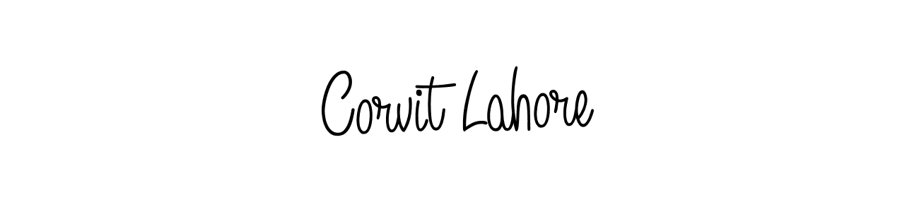 Design your own signature with our free online signature maker. With this signature software, you can create a handwritten (Angelique-Rose-font-FFP) signature for name Corvit Lahore. Corvit Lahore signature style 5 images and pictures png