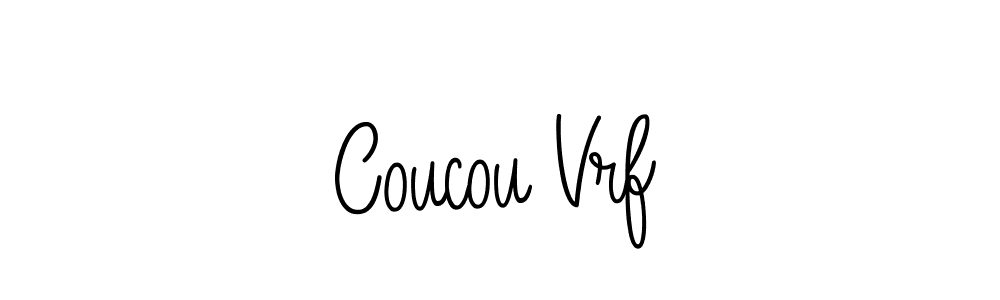 How to make Coucou Vrf name signature. Use Angelique-Rose-font-FFP style for creating short signs online. This is the latest handwritten sign. Coucou Vrf signature style 5 images and pictures png