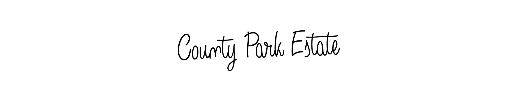 How to make County Park Estate name signature. Use Angelique-Rose-font-FFP style for creating short signs online. This is the latest handwritten sign. County Park Estate signature style 5 images and pictures png