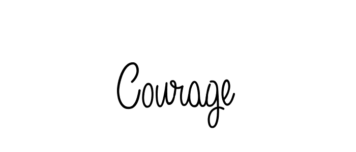 Use a signature maker to create a handwritten signature online. With this signature software, you can design (Angelique-Rose-font-FFP) your own signature for name Courage. Courage signature style 5 images and pictures png