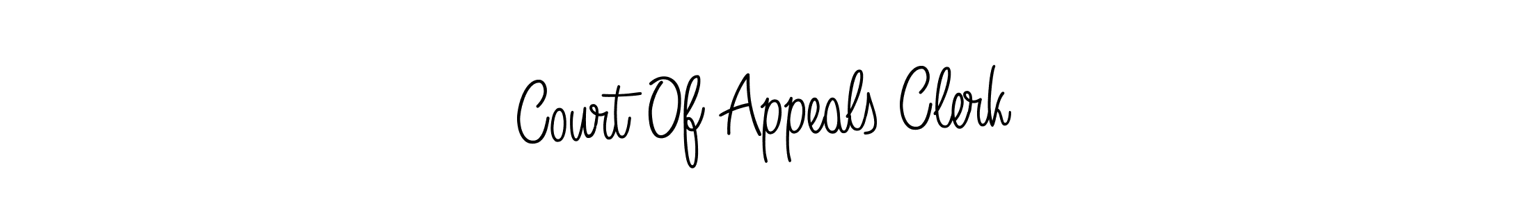 It looks lik you need a new signature style for name Court Of Appeals Clerk. Design unique handwritten (Angelique-Rose-font-FFP) signature with our free signature maker in just a few clicks. Court Of Appeals Clerk signature style 5 images and pictures png