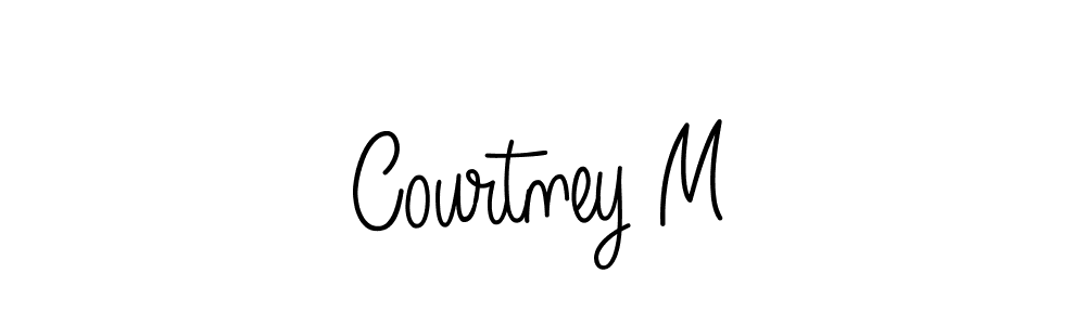 The best way (Angelique-Rose-font-FFP) to make a short signature is to pick only two or three words in your name. The name Courtney M include a total of six letters. For converting this name. Courtney M signature style 5 images and pictures png