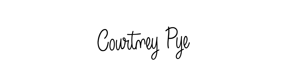 Use a signature maker to create a handwritten signature online. With this signature software, you can design (Angelique-Rose-font-FFP) your own signature for name Courtney Pye. Courtney Pye signature style 5 images and pictures png