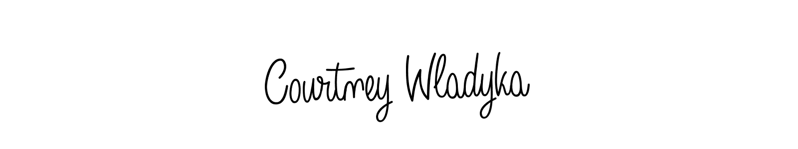 Use a signature maker to create a handwritten signature online. With this signature software, you can design (Angelique-Rose-font-FFP) your own signature for name Courtney Wladyka. Courtney Wladyka signature style 5 images and pictures png